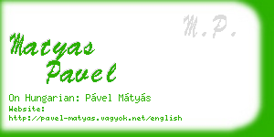 matyas pavel business card